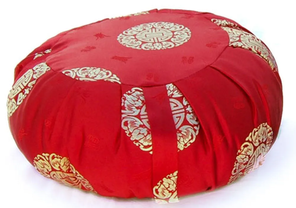 Zen Zafu Yoga & Meditation Cushion with Silk Brocade Cover