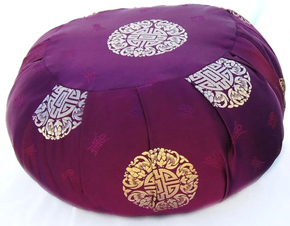 Zen Zafu Yoga & Meditation Cushion with Silk Brocade Cover